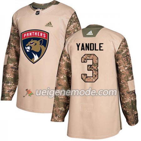 Herren Eishockey Florida Panthers Trikot Keith Yandle 3 Adidas 2017-2018 Camo Veterans Day Practice Authentic